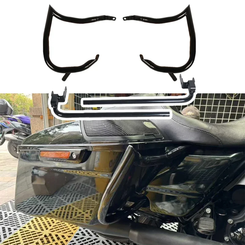 

Saddlebag Guards Rear Crash Bars Bracket for Harley Touring Street Glide Road Glide Road King Electra Glide 2014-2025 models