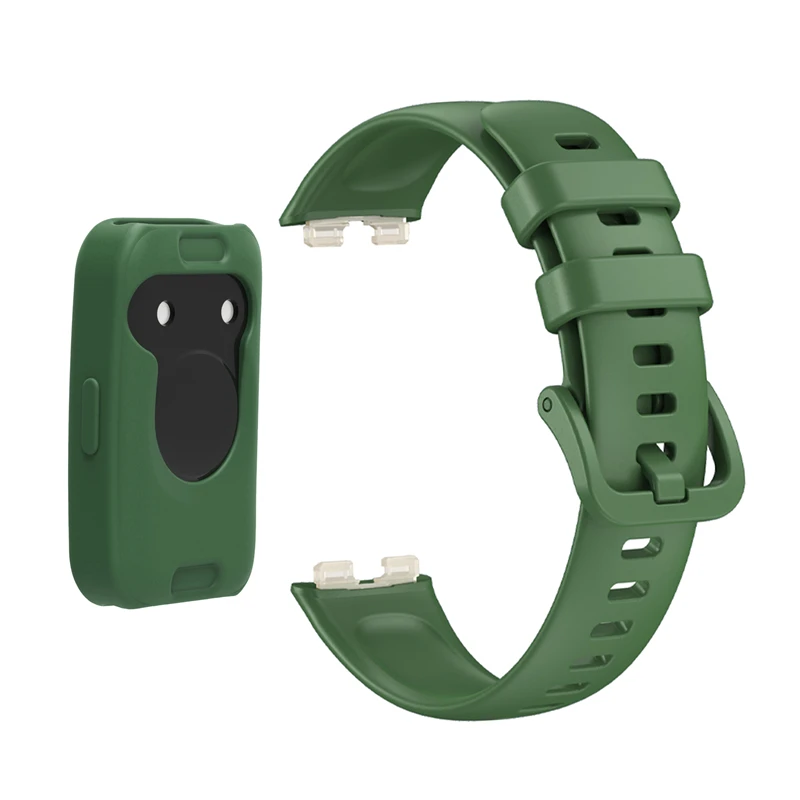 Silicone strap For 2023 the new Huawei Band 8 strap Silicone same color set watchstrap + watchcase For Huawei Band 8 Accessories