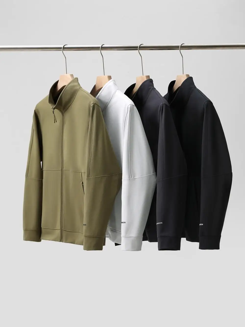 Men's Casual Jacket All-Match Spring Autumn Polyester Fiber Standard Fit Long Sleeve Stand Collar Jacket Versatile Outerwear