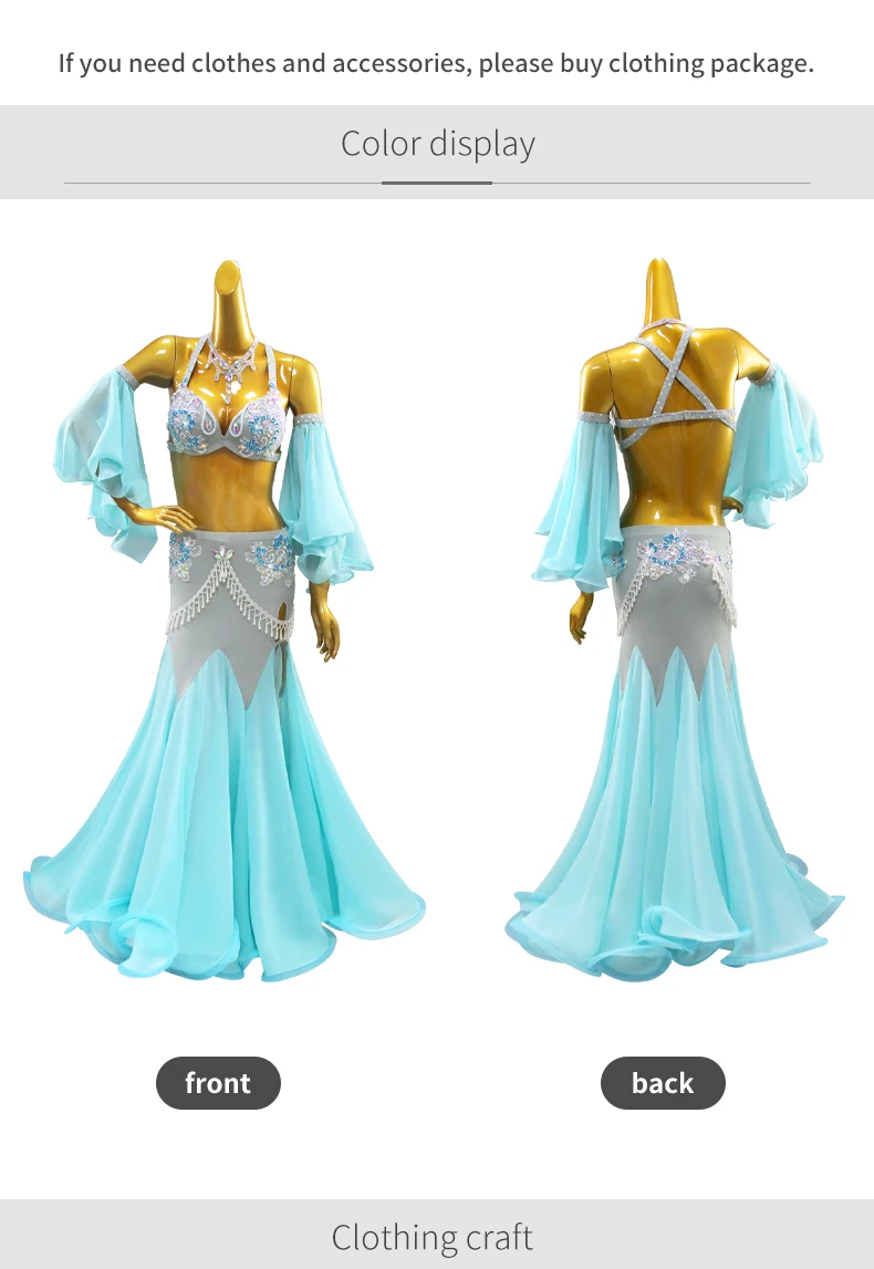 Bauchtanzkostüm für Damen, Bühnenkostüm, orientalisch, 2026, Übungskleidung, Zigeunerkleidung, Karnevalstanzkleidung für Mädchen, arabische Caderines, Baladi-Kleidung – Detail 5