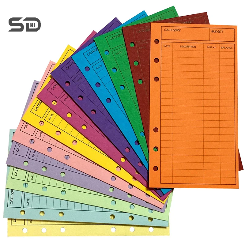 12PCS Cash Envelopes For Budgeting Vertical Layout Cardstock Cash Envelopes For A6 Binder Budget Planner Money Organizer Home