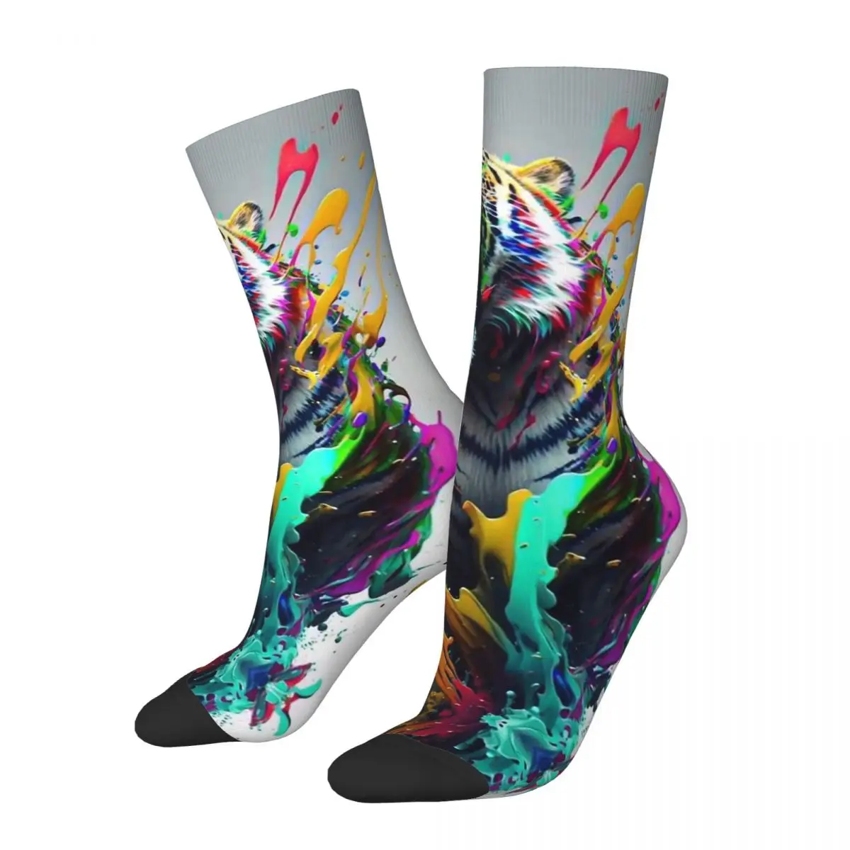 Cool Animals, Lions, Tigers, Gorillas 21 Men and Women printing Socks,Motion Applicable throughout the year Dressing Gift