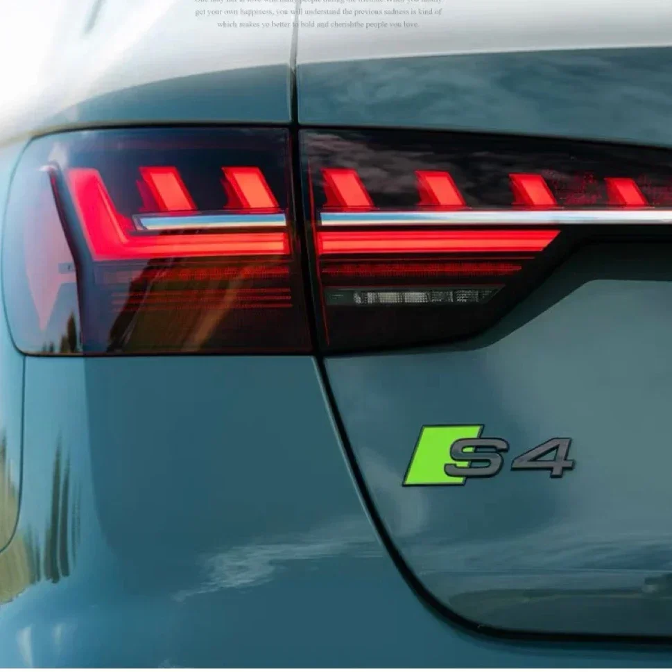 Audi New Car Body Rear Trunk ABS Badge Green S3 S4 S5 S6 S7 S8 Emblem Sticker Decor Accessories for A4 B8 B6 B9 B7 A3 8P 8L A6