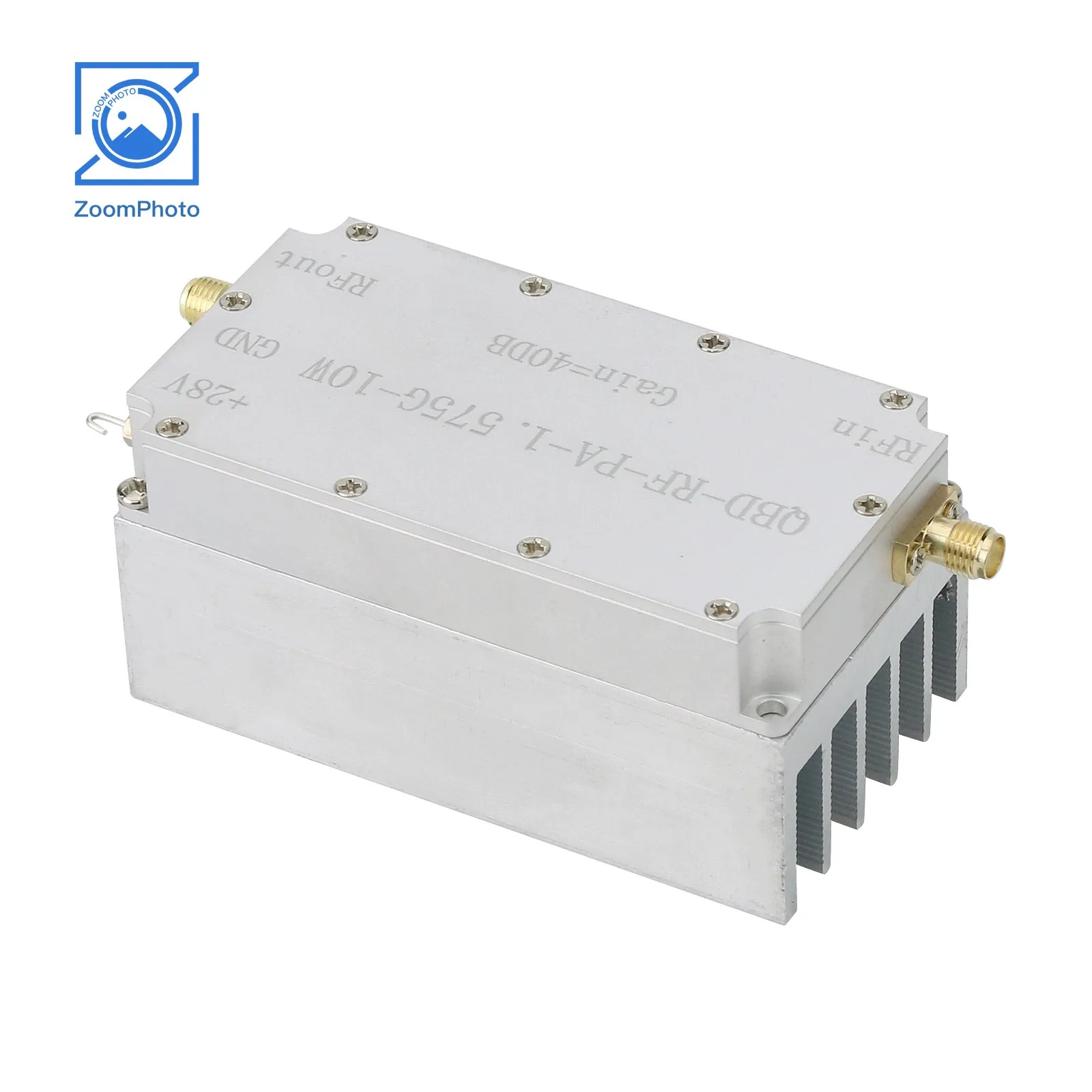 AMPLIFICADOR DE POTENCIA RF, QBD-RF-PA-1.575G-10W, 1,5-1,6 GHz, GPS Beidou, con disipador de calor