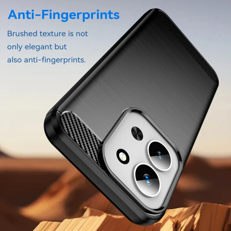 لتغطية حافظة Xiaomi Redmi 15C Redmi 15C Capas درع مقاوم للصدمات واقي مصد الهاتف من البولي يوريثان الناعم من ألياف الكربون Fundas Redmi 15C