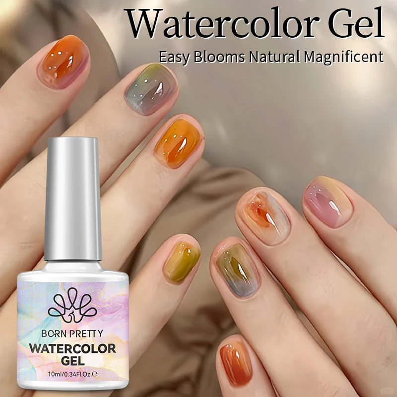 BORN PRETTY Jelly Nude Gel-Nagellack, 10 ml, hellrosa, pfirsichfarben, durchscheinende Farbe, UV-Lichtheilung, Gel-Lack, Nagelkunst, DIY zu Hause