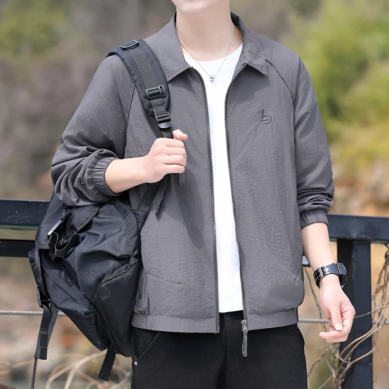 Men's Sun Protection Clothing  - огляд і ціна Men'S Fashion Zipper Jacket