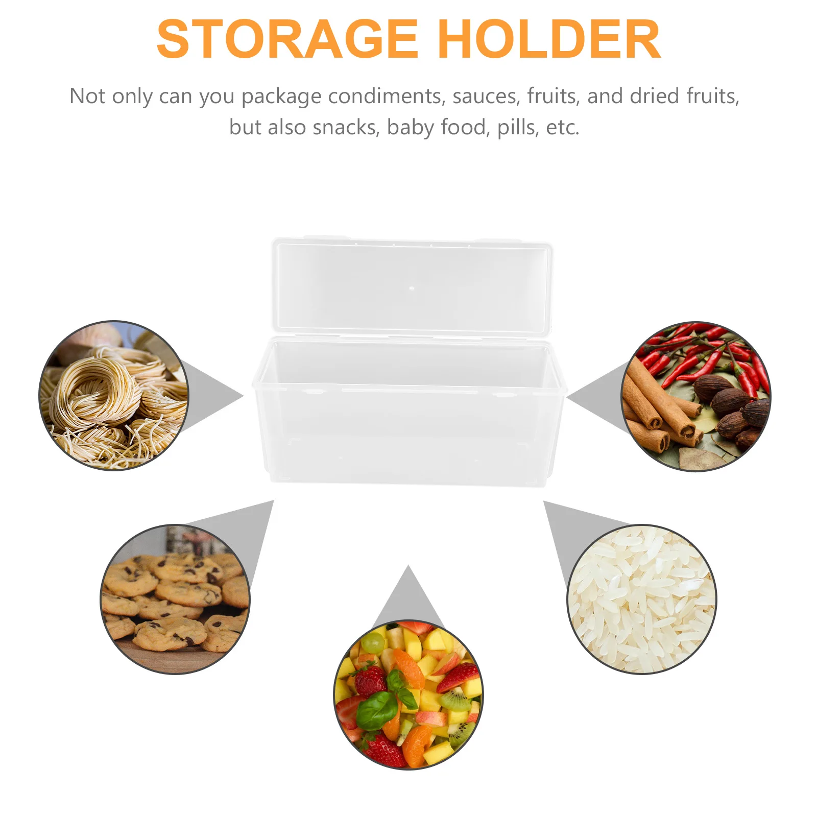 

PP Bread Container Fresh Food Storage Box Large Capacity Airtight Reusable Stackable Fridge Organizer Holder Safe