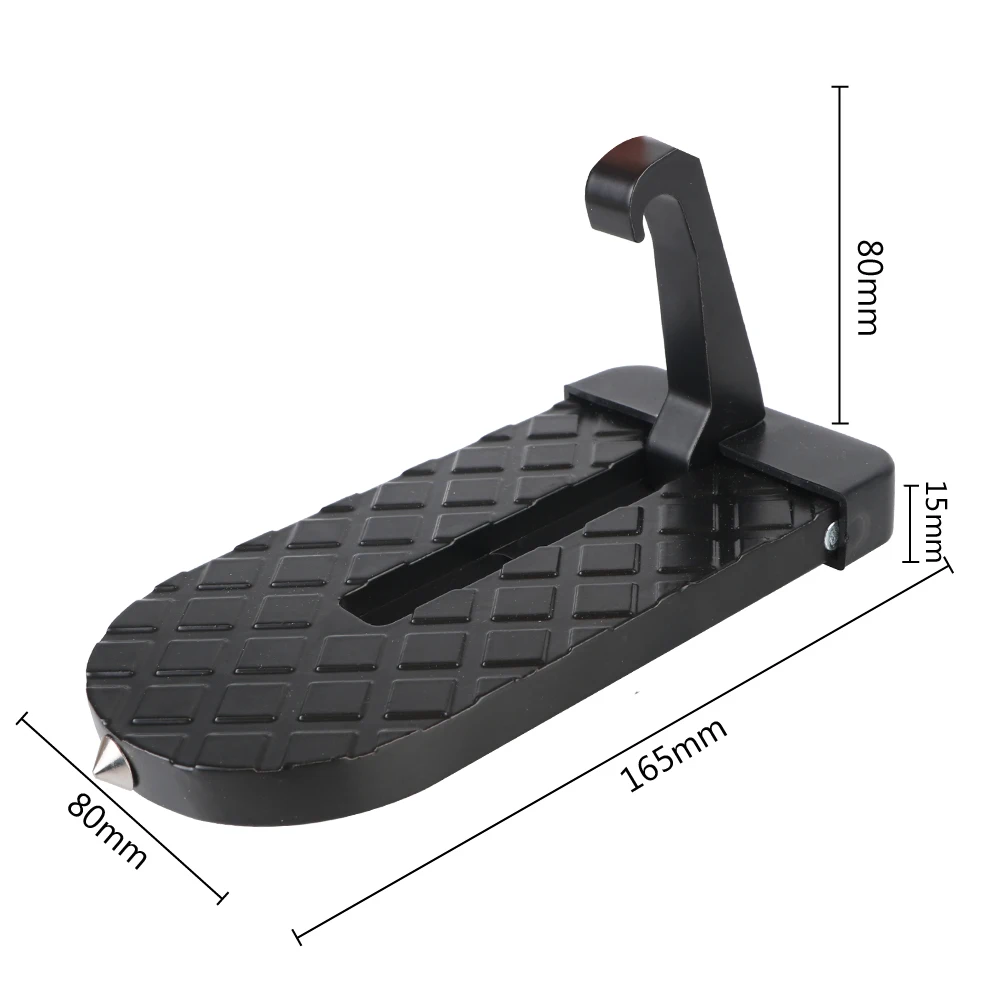 Universal Safety Hammer Foldable Car Door Step Pedal Auto Rooftop Luggage Ladder Hooked Auxiliary Foot Pegs Doorstep