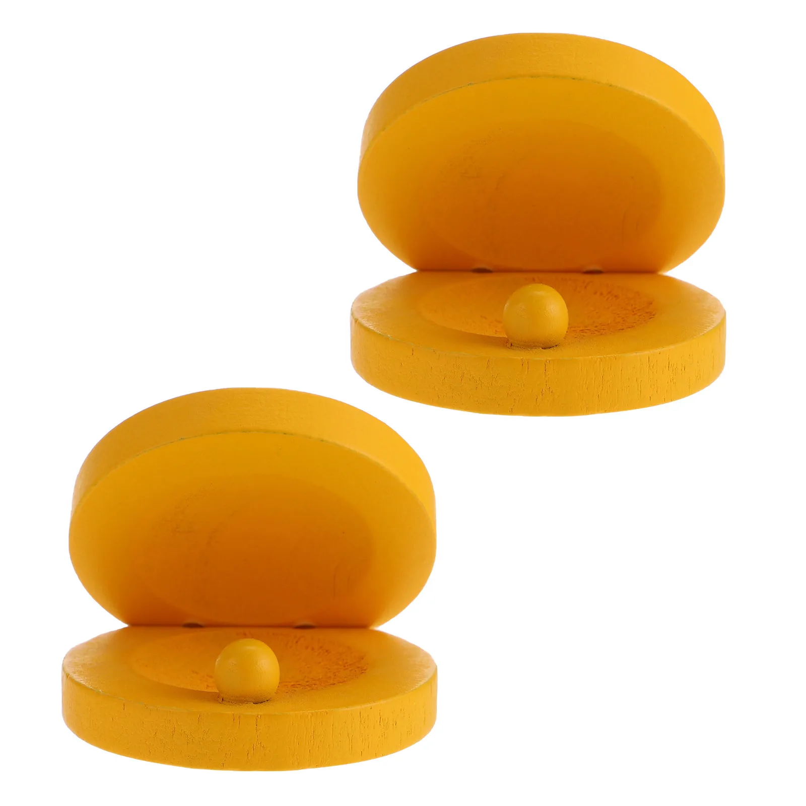 

2Pcs Wooden Fruit Clappers Kids Musical Instrument Smooth Natural Wood Design for Hand-Eye Coordination Development Bright Color