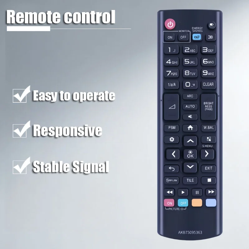 

AKB75095363 Universal Remote Control for TV Models 32TA3E 43TA3E 49TA3E 55TA3E 32SM5B 43SM3B 43SM5B 49SM3B 49SM5B 55SM3B