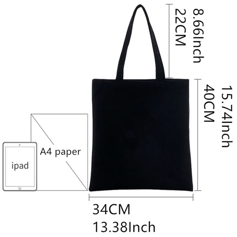 Alastor Custom Tote Bag Shopping Original Design Black Unisex Travel Canvas Bags Eco Foldable Shopper Bag