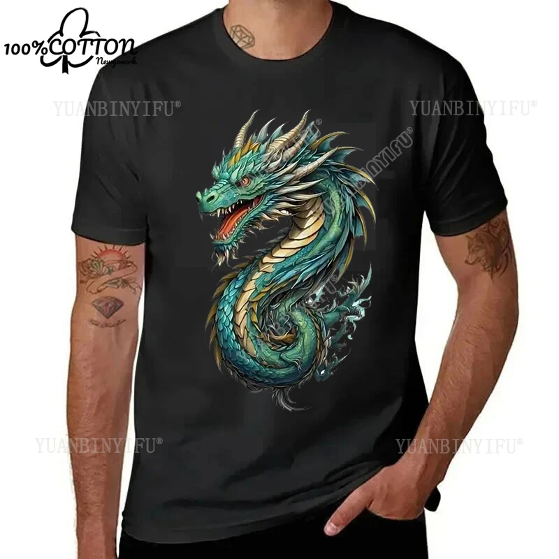 

Модная рубашка унисекс в стиле ретро Nidhogg The Black Fierce Dragon Style, уличная модная хлопковая футболка, уличная мода