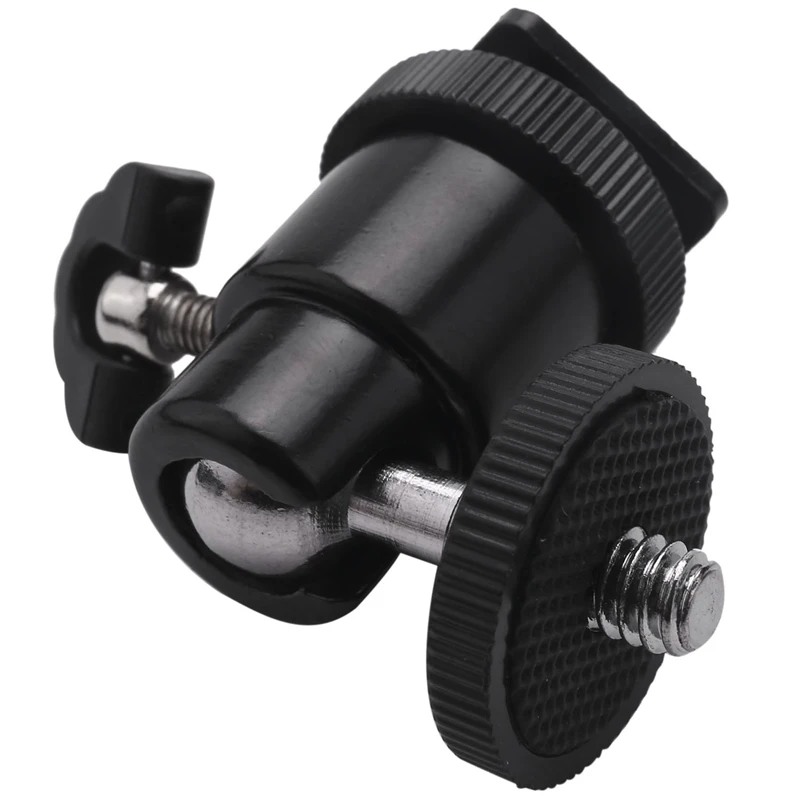 Мини-Шариковая головка [в 2 упаковках] со штативом 360 градусов, 1/4 дюйма, маленькие шариковые головки, легкая Поворотная микро-Шариковая головка для D