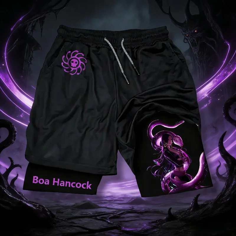 

2026 ONE PIECE Anime Printed Double Layer Shorts Unisex Summer New Style Running Travel Speed Drying Breathable 2-in-1 Shorts