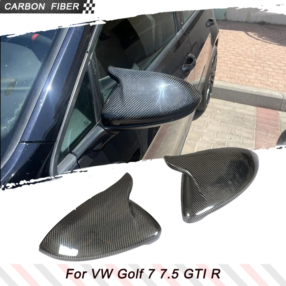 

Carbon Fiber Car Rear View Rearview Mirror Cover Cap For Volkswagen VW Golf 7 MK7 7.5 GTI R 2013-2020 Side Rearview Mirror Caps