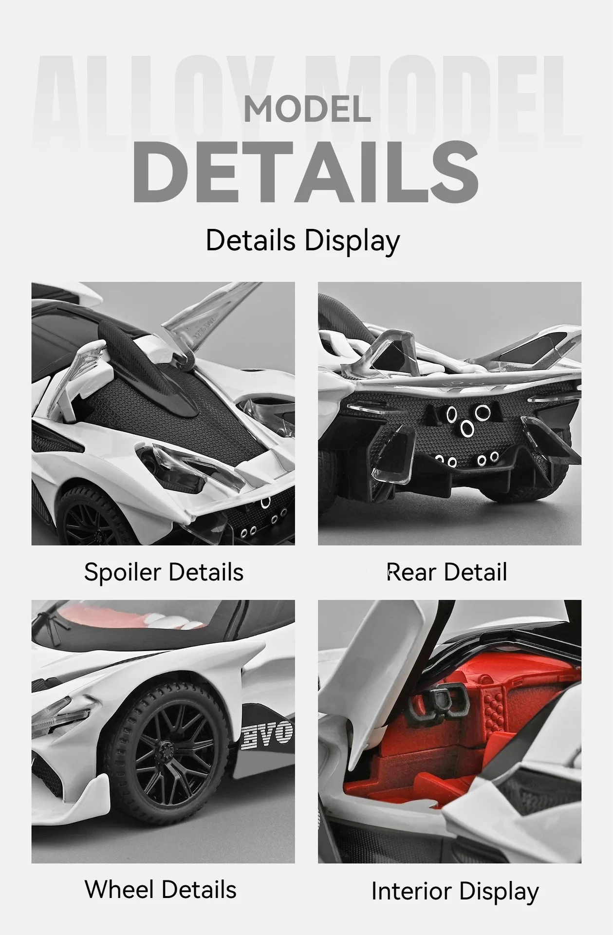 Maßstab 1:32 Apollo EVO IE Automodell Spielzeug Metalldruckguss Zurückziehen Super Cars Türen Geöffnete Fahrzeugmodelle Beste Geschenke für Kinder – Detail 8