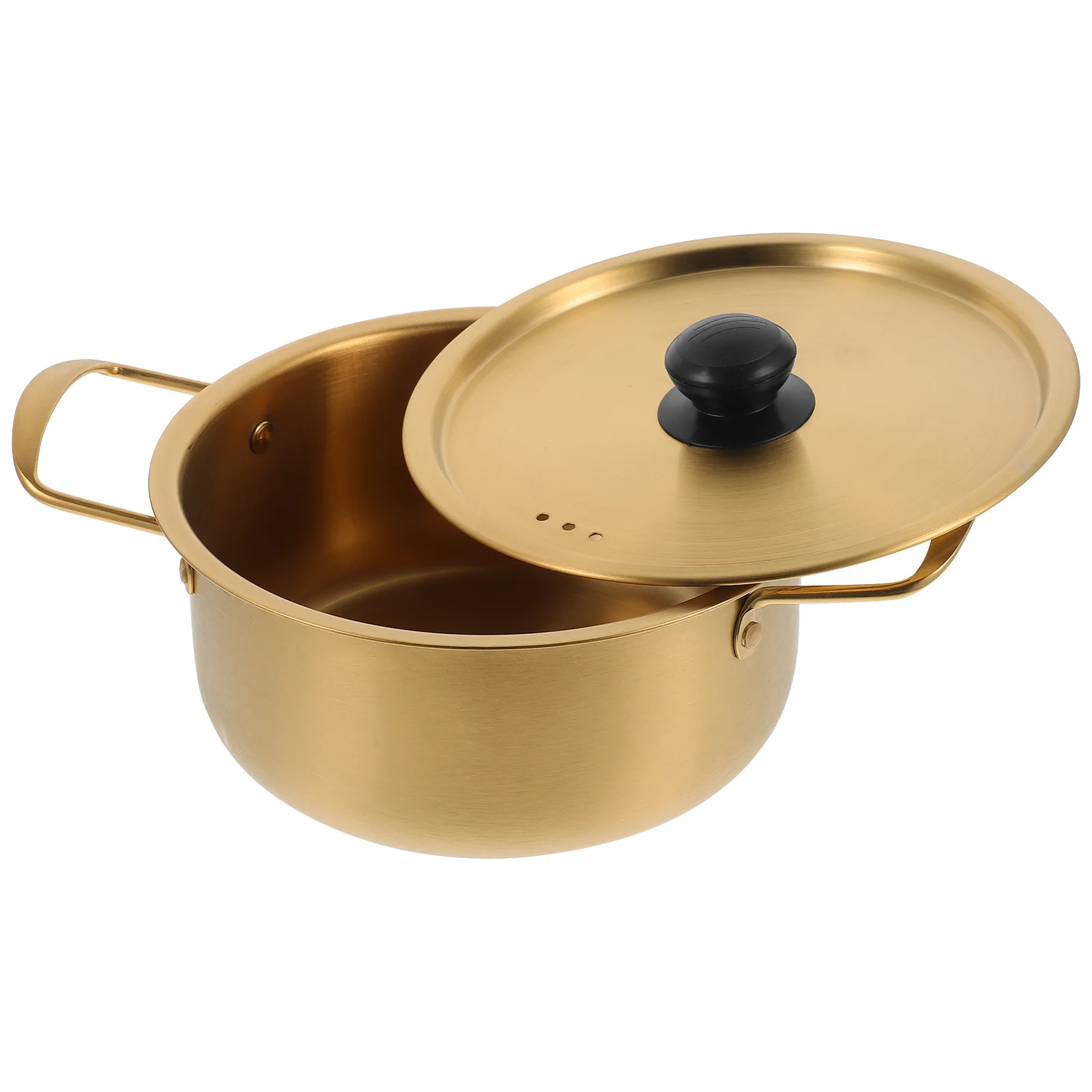 

Instant Noodle Pot Fast Noodles Cooking Large Utensils Soup with Lid Korean Stainless Steel Ramen