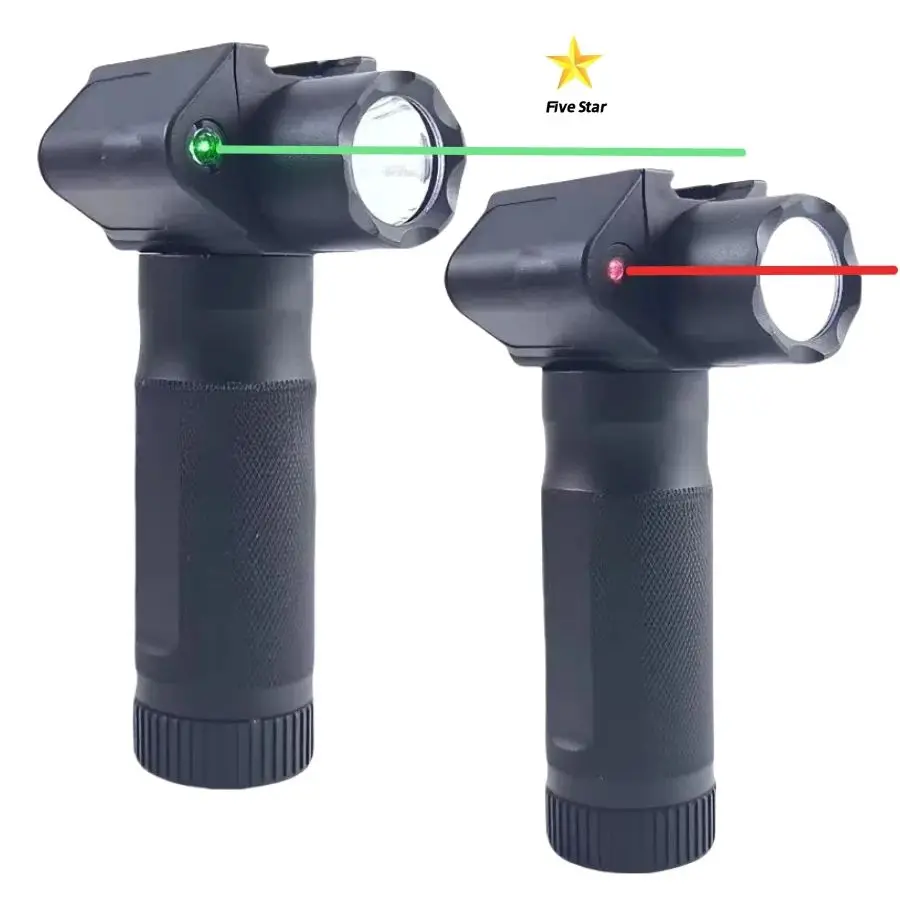 FiveS 20mm Foregrip Vertical Combo CREE LED torcia e mirino Laser rosso 20mm torcia montata su guida accessori softair da caccia