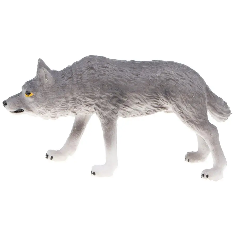 Simulação Gray Walking Animal Model Toy para crianças, favores do partido