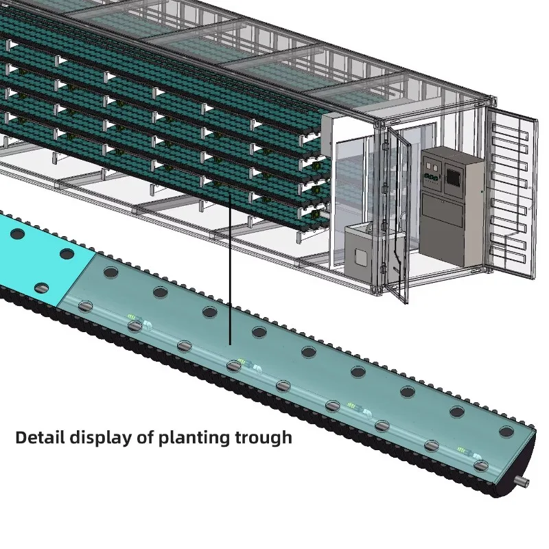 Mushroom Grow Room Shipping Container Farm Steel Structure Smart Control Hydroponic Agricultural Greenhouse Stable Design
