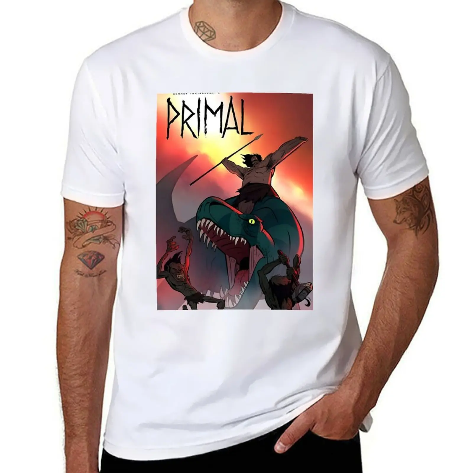 

Crítica de Primal de Genndy Tartakovsky T-Shirt cotton t shirt man t shirts for man graphic funny T-Shirt