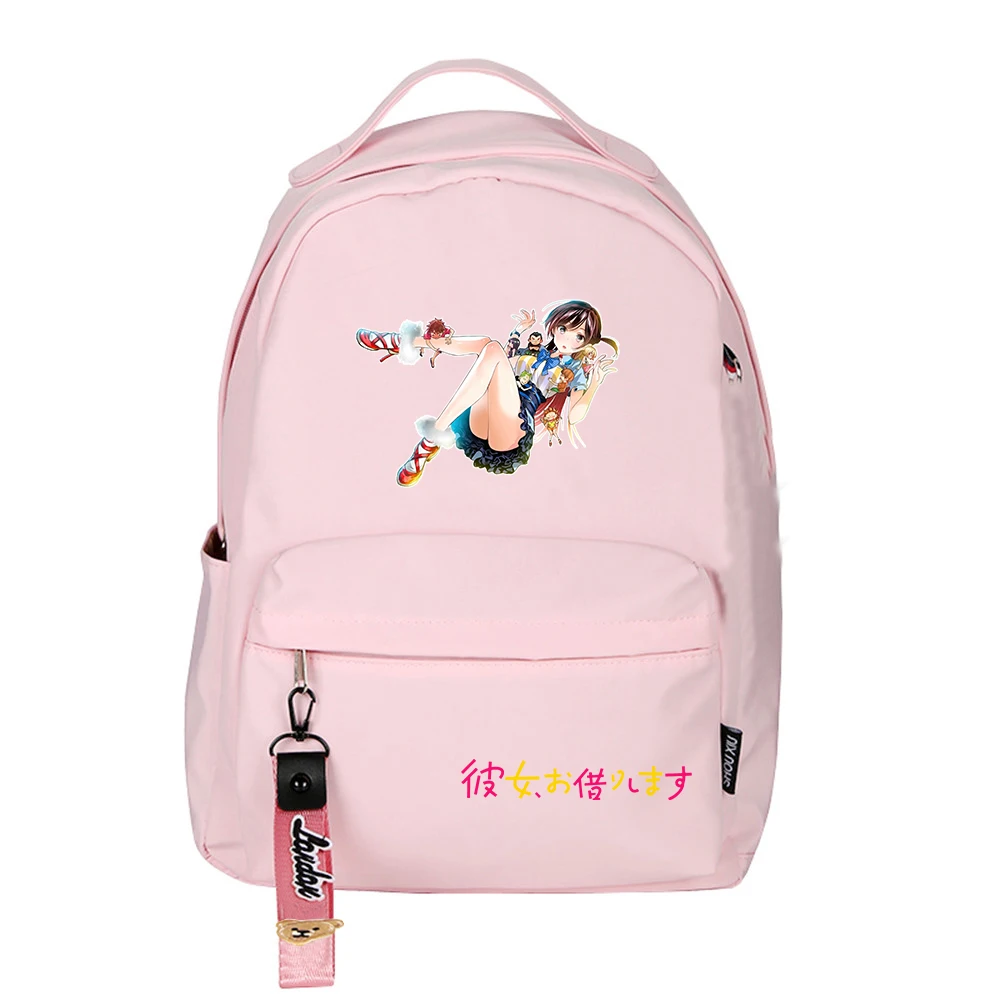 Rent A Girlfriend Kawaii School Bags Girls Anime Bookbag Women Small Travel Backpack Pink Laptop Rucksack Nylon Daypack