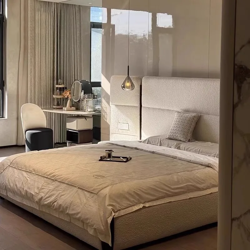 

Japanese Design Bed Confortable Wedding Create Fashionable Modern Bed Minimalist High Quality Ergonomic Cama Hotel Furniture