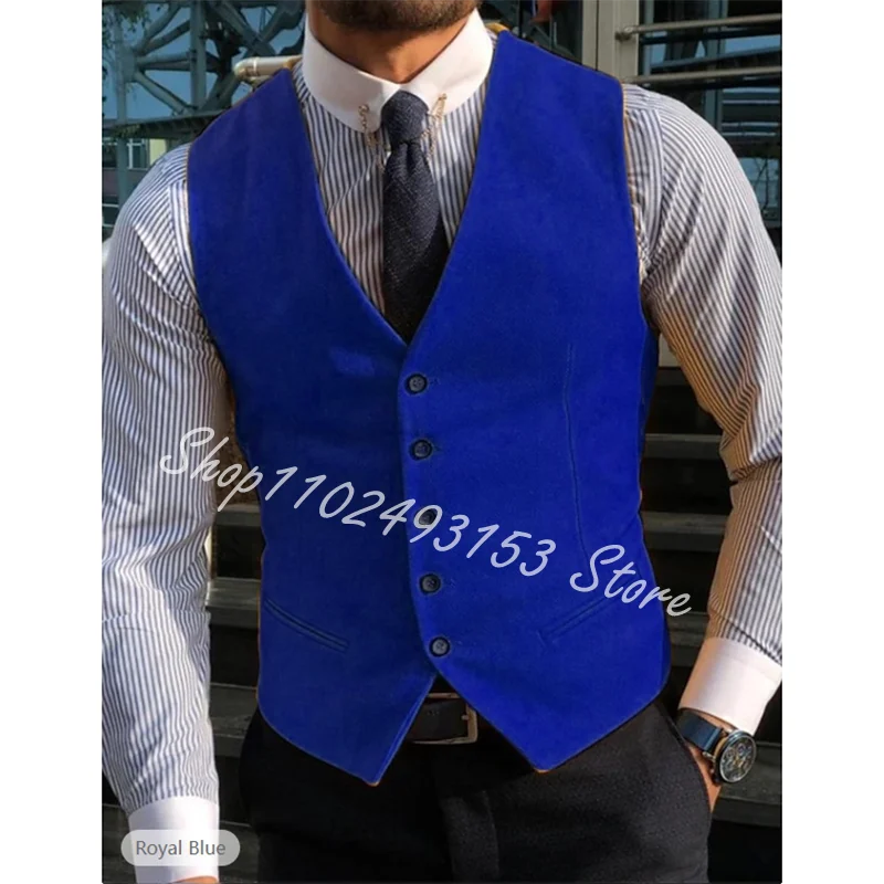 Burgundy Mens Single Breasted Suit Vest 2024 Fashion Slim Fit Sleeveless Waistcoat Men Business Wedding Vest Gilet Costume Homme