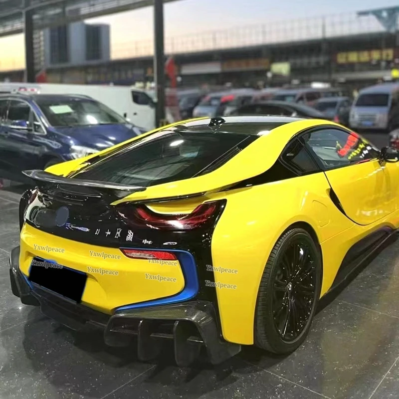 For BMW I8 Spoiler 2014 2015 2016 2017 2018 2019 High Quality Carbon Fiber Rear Trunk Lip Spoiler Wing Body Kit Accessories