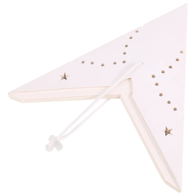 LICE-Hängende 7-zackige Sternenlaterne aus Papier, weihnachtliche hängende Sterndekorationen für Weihnachten, Hochzeit, Geburtstag, Dekoration
