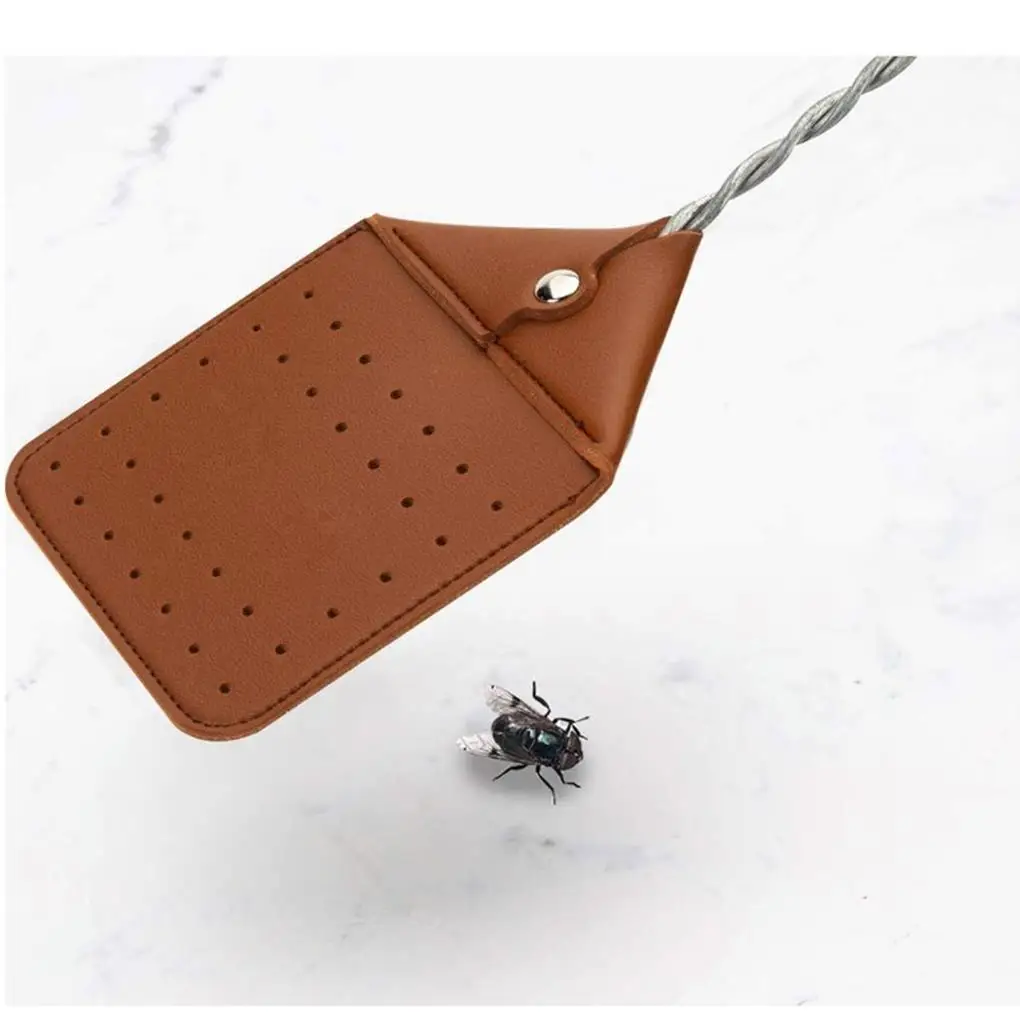 ไม้ตียุงแบบถือไม้ปิงปองสีน้ำตาลในร่ม