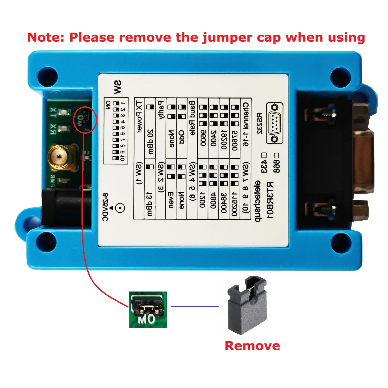 433m 868m vhf/uhf rádio modem rs485 rs232 transceptor sem fio 1024 byte módulo de transmissão de dados para inversor solar medidor inteligente
