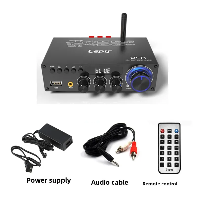 Lepai T1 بلوتوث 5.1 مضخم رقمي 2.1 قناة محوري فك تشغيل USB بدون فقدان مكبر كهربائي عالي