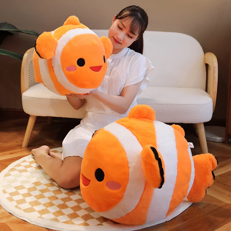 

New 50/60cm Kawaii Chubby Goldfish Plush Pillow Stuffed Soft Animal Super Sofa Bed Cushion Home Decoration Lovely Birthday Gifts