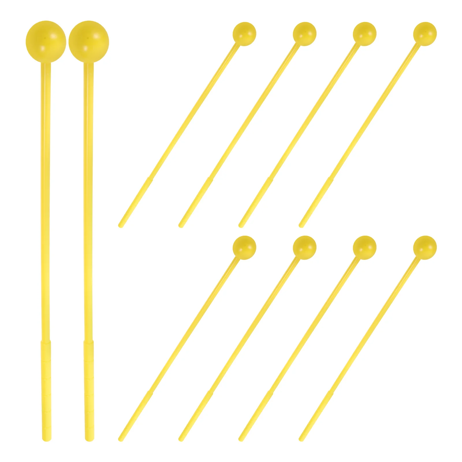 1 Bag 10pcs Kids Toy Kids Drum Stick Drum Hammer Children Teaching Aids Handheld Drum Stick (Yellow)