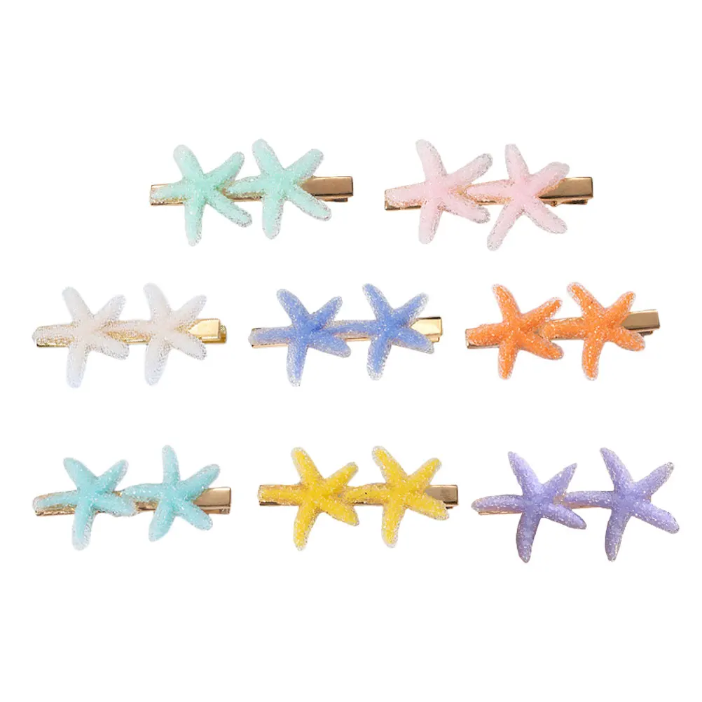 

8pcs Girls Bangs Clip Bright Color Kids Hair Clips Shell Barrettes Plastic Accessories Christmas Party Hairpin Headdress