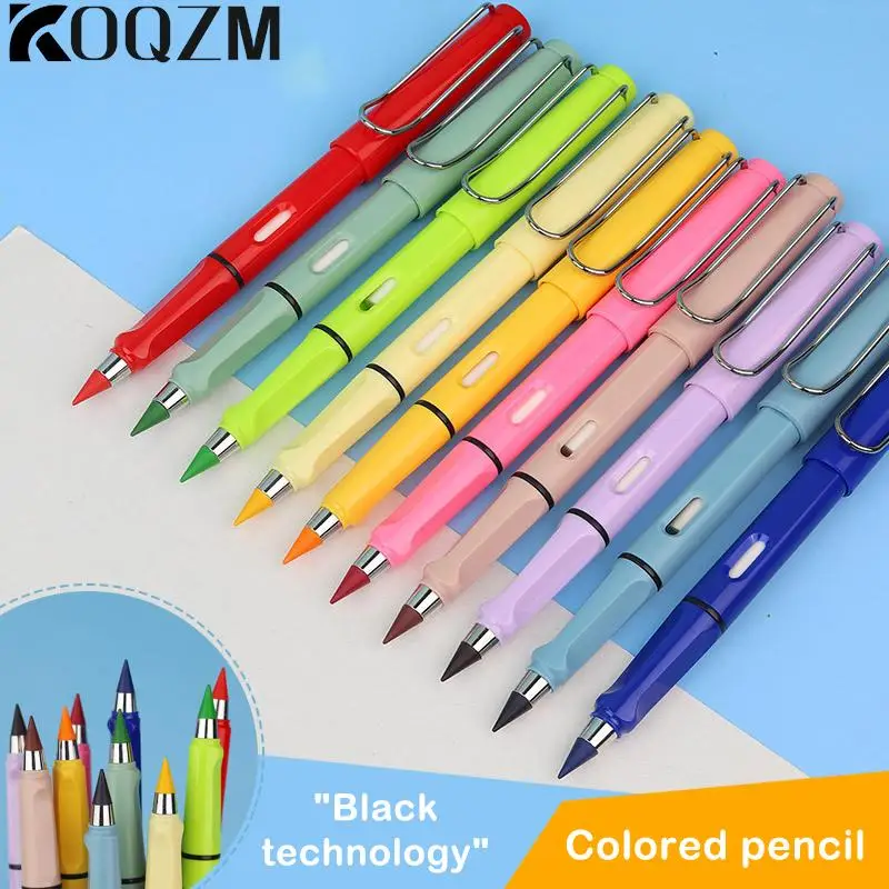 

12PCS Colored Pencils 2B Art Sketch Drawing Infinite Writing Pencils Magic Erasable Refills School Supplies