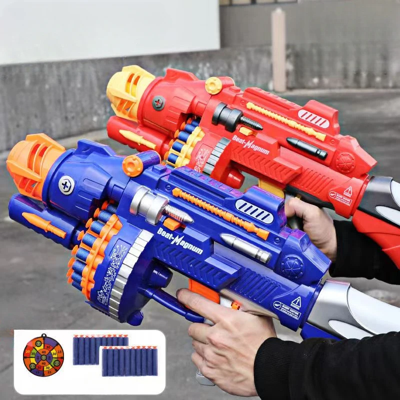 Soft Bullet Foam Blaster Toys Gun, Children Electric Continuous Launch Toy Bb Gun Military Firearms Series Soft Bullet Pistol