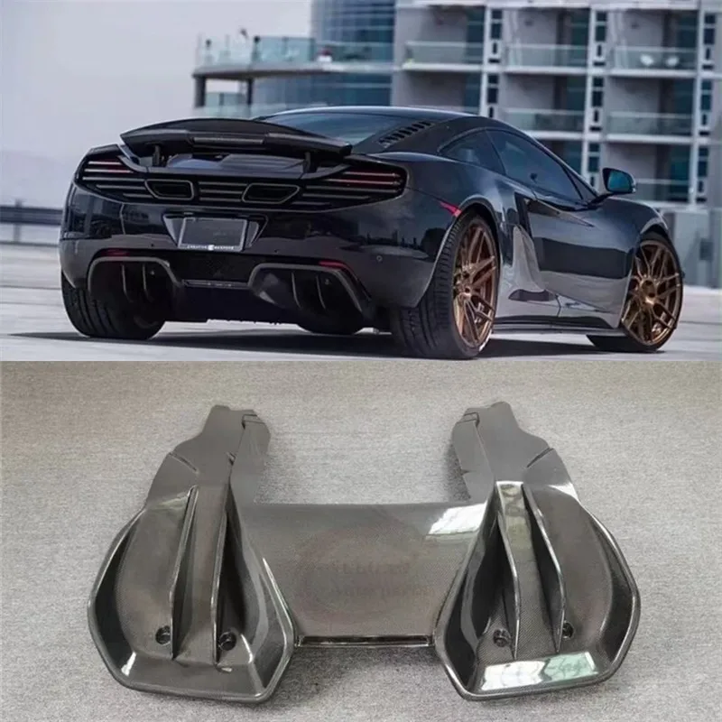 

For McLaren MP4-12C 650S ReaI Carbon Fiber Bumper Rear Lip Spoiler Kit