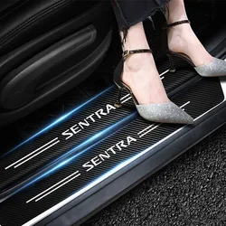 Carbon Fiber Trunk Bumper Protective Sticker Carbon Fiber Sticker Waterproof Protection Film For Nissan sentra Car Accessories