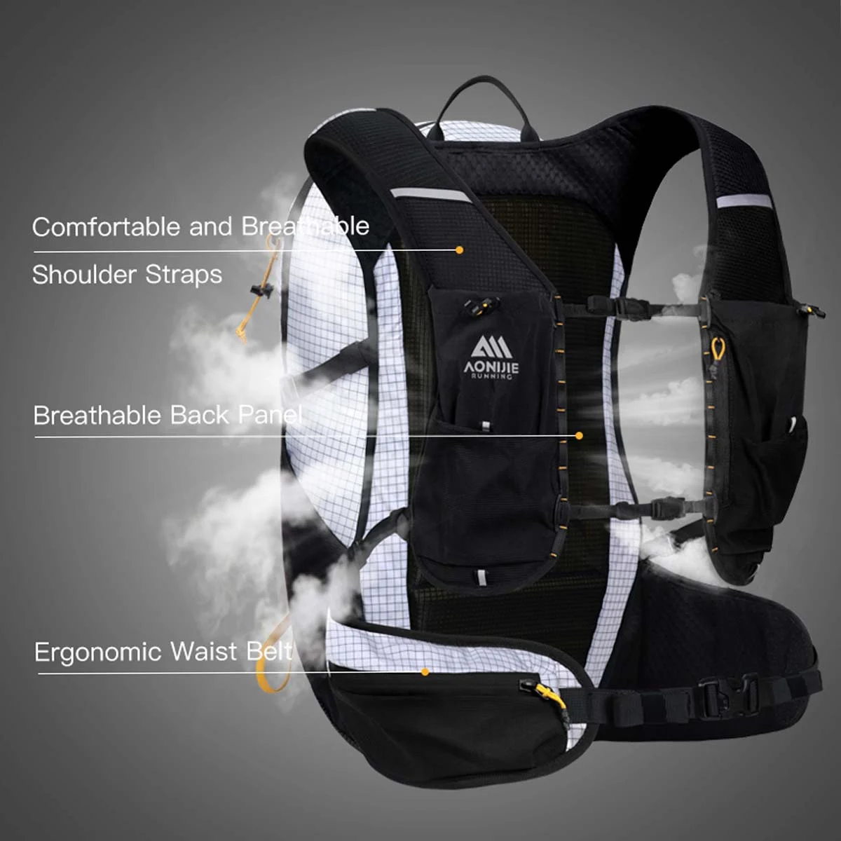 AONIJIE FH2518 جديد 18L سعة كبيرة المهنية درب الجري على ظهره لركوب الدراجات في الهواء الطلق مناسبة المشي لمسافات طويلة تسلق الجبال