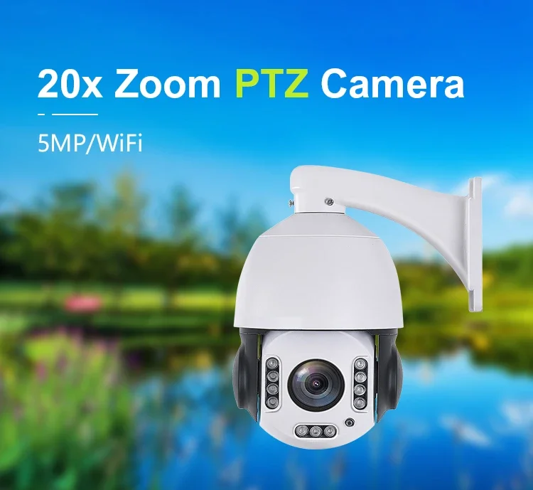 신제품 PTZ HD 5MP 무선 방수 야외 카메라 와이파이 PTZ 카메라
