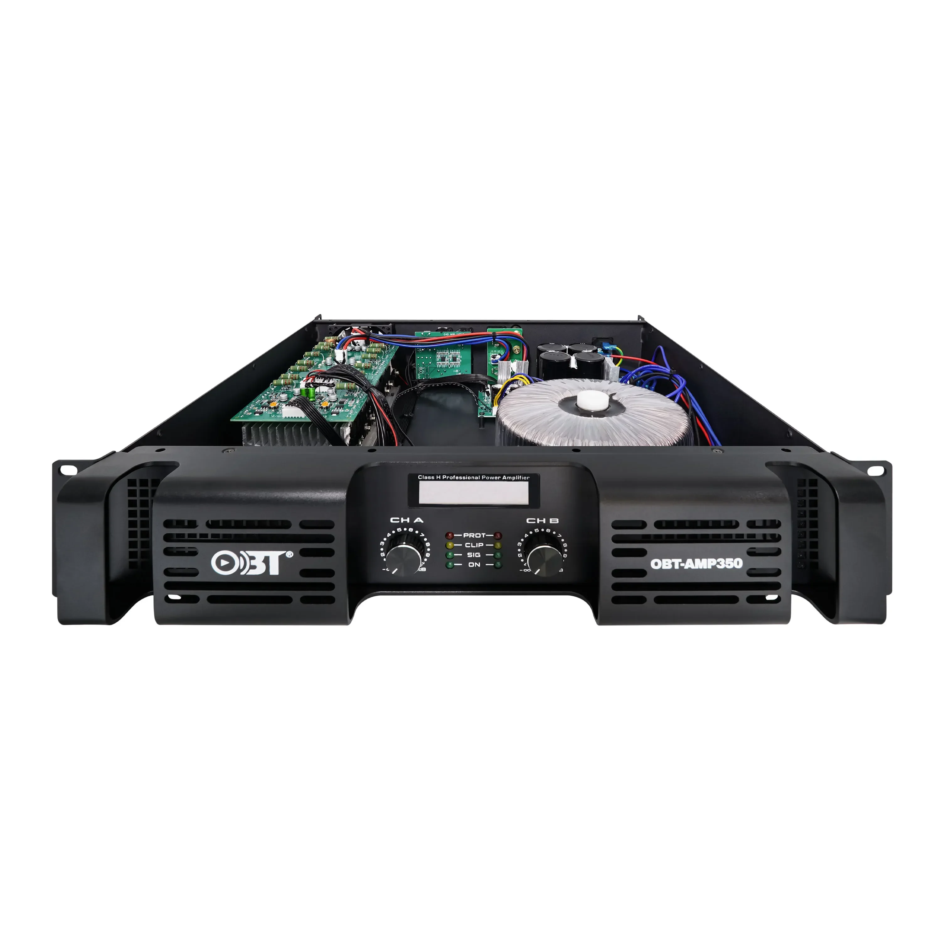

Professional Power Amplificador Amplifier OBT-AMP350 Class H Circuit 350 Watts Power Amplifier With Display