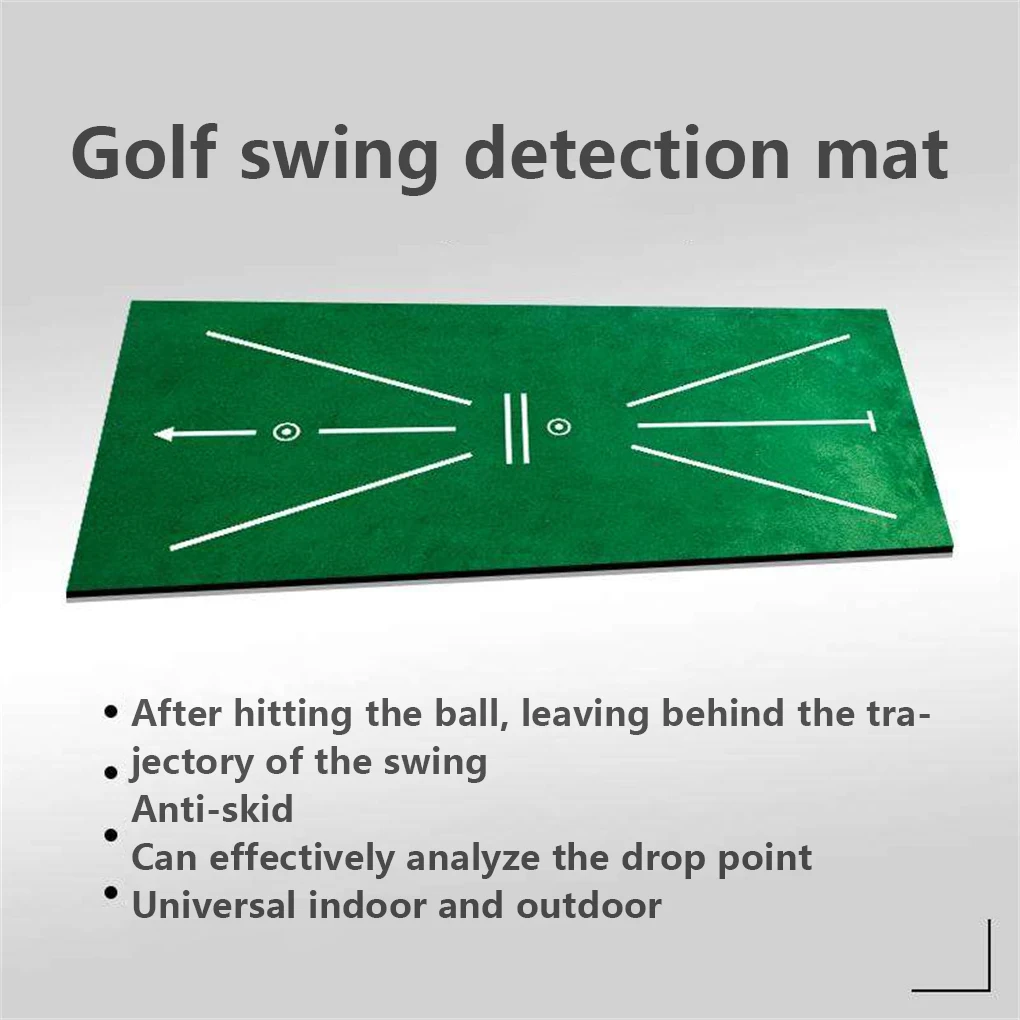 Golf Training Mat Portable Swing Detection Tracker Batting Trace Hitting Driving Range Practice Fixed Rug Pad Gym Backyard