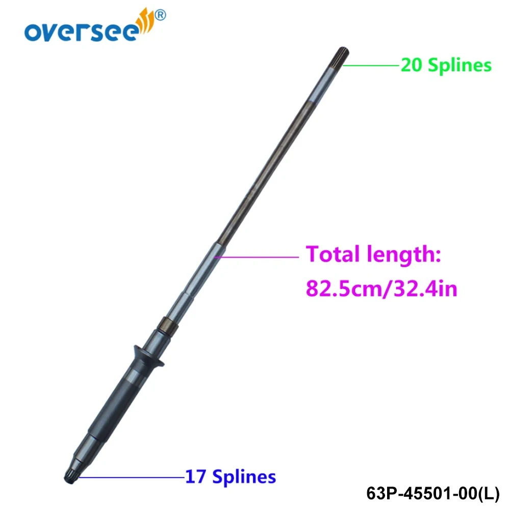 Eje de controlador largo 63P-45501 para Yamaha, Motor fueraborda, 4T F150HP, caja de engranajes de 20 pulgadas, 63P-45501-00, unidad inferior que utiliza