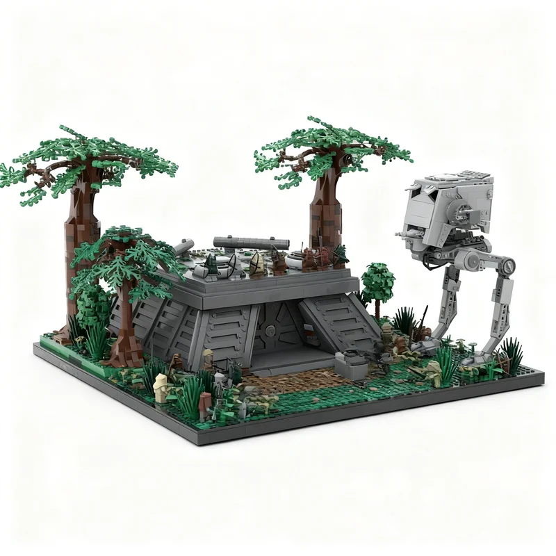 5770 Piezas MOC Batalla Espacial Episodio 6: Búnker del Imperio Galáctico en la Luna Forestal con Generador de Escudo, Bloques de Construcción de Modelo, Regalo DIY para el Hogar