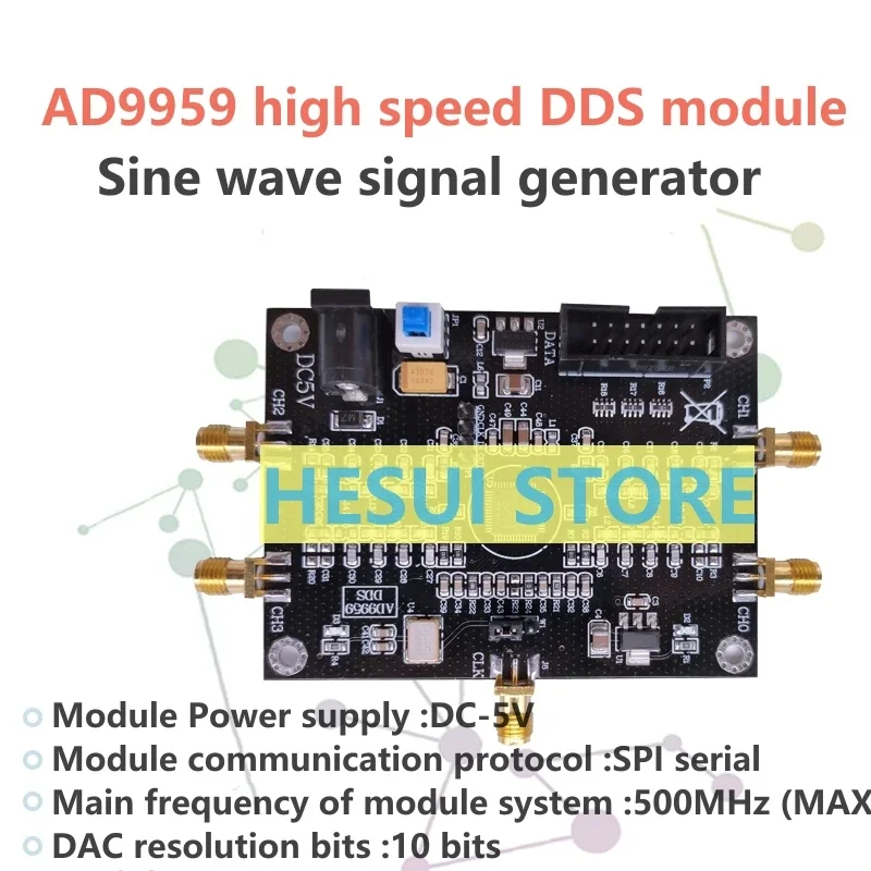 AD9959 module RF signal source Multi-channel High-speed DDS module sine wave signal generator better than AD9854 Driver board