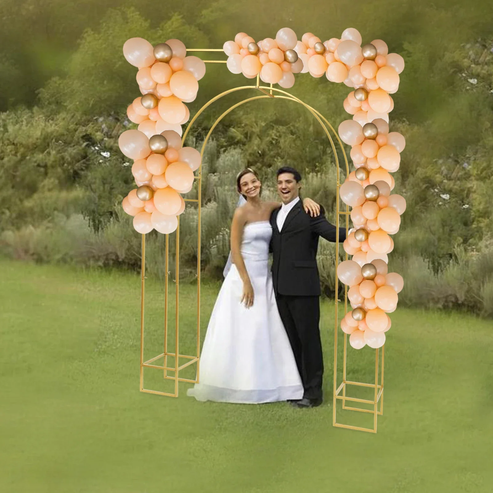 Wedding Arch Backdrop Stand - Durable, Load-bearing, DIY Decoratable, Suitable for Various Events and Outdoor Plant Growth