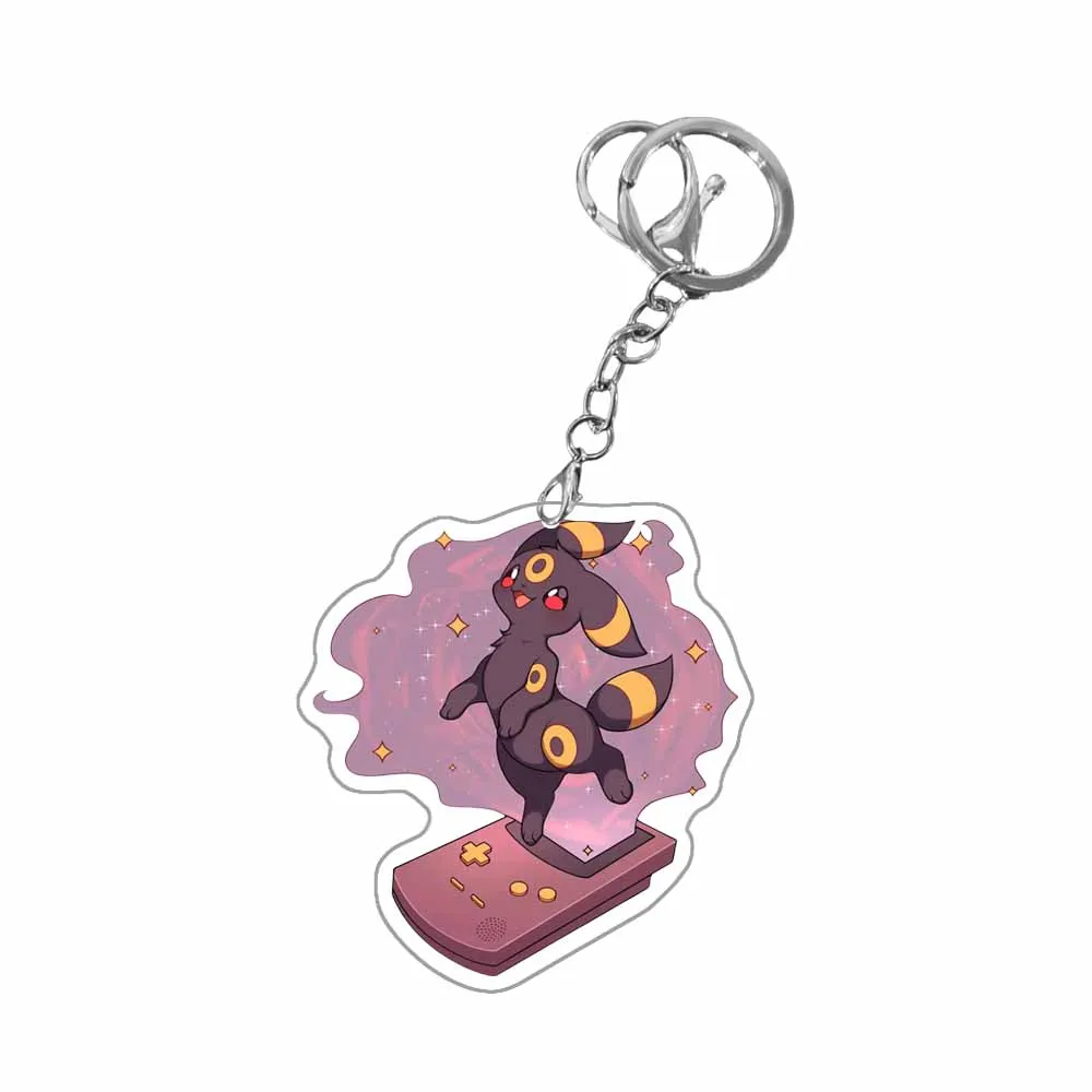 Pokemon Anime Eevee Leafeon Glaceon Jolteon Sylveon Espeon Flareon Vaporeon Flareon Acrylic Keychain Bag Pendant Decoration